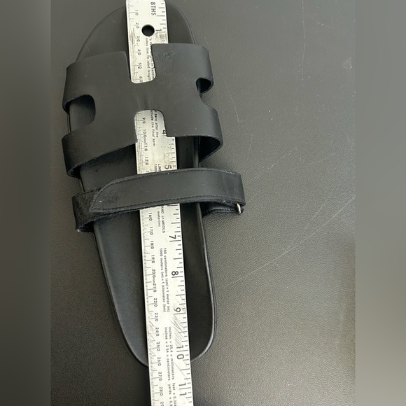 STEVE MADDEN Size 9 Black Leather Mayven Slide Sandals SLIP ON - Picture 9 of 9